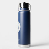 Aangepaste bedrijfsnaam en Logo marinemerk Waterfles (Achterkant)