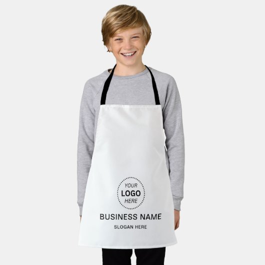 Aangepaste bedrijfsnaam en Logo-Schort Schort (Gedragen)