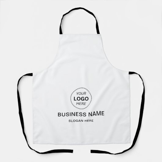 Aangepaste bedrijfsnaam en Logo-Schort Schort (Voorkant)