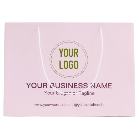 Aangepaste bedrijfsnaam en -Logo voor speciale act Groot Cadeauzakje (Voorkant)