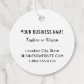 Aangepaste bedrijfsnaam en merk Logo Bedankjes Labels (Achterkant)