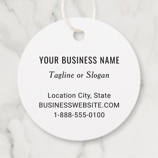 Aangepaste bedrijfsnaam en merk Logo Bedankjes Labels (Achterkant)