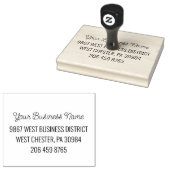 Aangepaste bedrijfsnaam en retouradres rubberstempel (Gestempeld)