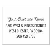 Aangepaste bedrijfsnaam en retouradres rubberstempel (Afrduk)