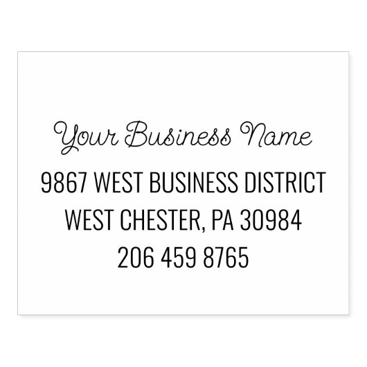 Aangepaste bedrijfsnaam en retouradres rubberstempel (Afrduk)