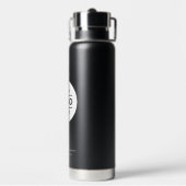 Aangepaste bedrijfsnaam en zwarte Logo Waterfles (Achterkant)