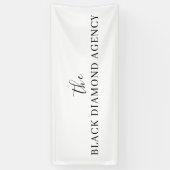 Aangepaste bedrijfsnaam | Gebrandmerkt bedrijfslog Spandoek (Verticaal)