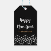 Aangepaste bedrijfsnaam Gelukkig Nieuwjaar Cadeaulabel (Voorkant)