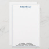 Aangepaste bedrijfsnaam Info Adres Stationery Pape Briefpapier (Voorkant / Achterkant)