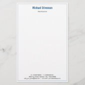 Aangepaste bedrijfsnaam Info Adres Stationery Pape Briefpapier (Voorkant)
