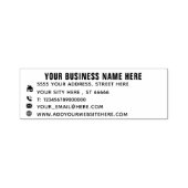 Aangepaste bedrijfsnaam info adres stempel voorbee (Design)