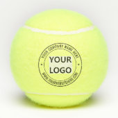 Aangepaste bedrijfsnaam Info Stamp Tennis Balls Tennisballen (Achterkant)