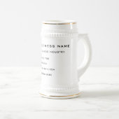 Aangepaste bedrijfsnaam Info Uw bedrijf Beer Stein Bierpul (Voorkant rechts)