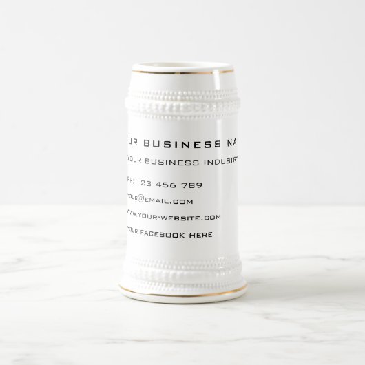 Aangepaste bedrijfsnaam Info Uw bedrijf Beer Stein Bierpul (Center)