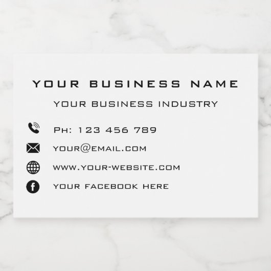 Aangepaste bedrijfsnaam info Uw bedrijfslabels Voedselcontainer Etiket (Enkel label)