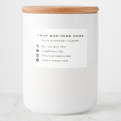 Aangepaste bedrijfsnaam info Uw bedrijfslabels Voedselcontainer Etiket (Voorkant)