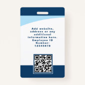 Aangepaste bedrijfsnaam labels voor medewerkers badge (Achterkant)