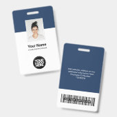 Aangepaste bedrijfsnaam labels voor medewerkers badge (Voor- en achterkant)