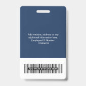 Aangepaste bedrijfsnaam labels voor medewerkers badge (Achterkant)