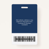 Aangepaste bedrijfsnaam labels voor medewerkers badge (Achterkant)