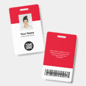 Aangepaste bedrijfsnaam labels voor medewerkers badge (Voor- en achterkant)