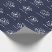 Aangepaste bedrijfsnaam Logo Cadeaupapier (Hoek)