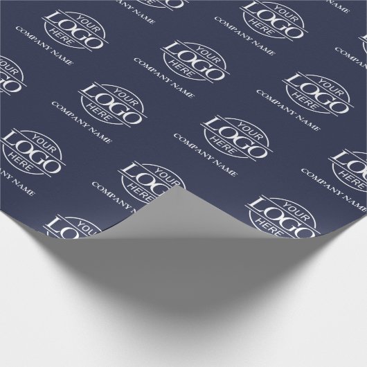 Aangepaste bedrijfsnaam Logo Cadeaupapier (Hoek)