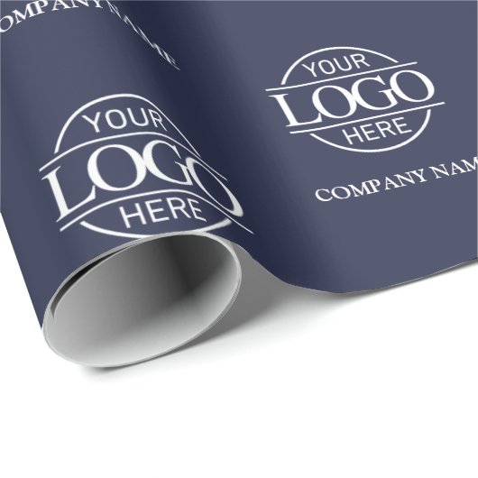 Aangepaste bedrijfsnaam Logo Cadeaupapier (Rol Hoek)