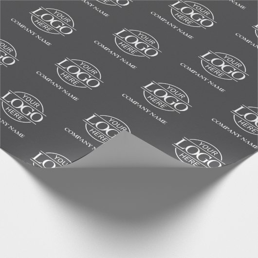 Aangepaste bedrijfsnaam Logo Cadeaupapier (Hoek)