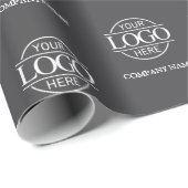 Aangepaste bedrijfsnaam Logo Cadeaupapier (Rol Hoek)