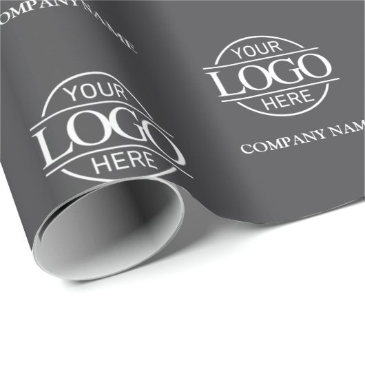 Aangepaste bedrijfsnaam Logo Cadeaupapier (Rol Hoek)