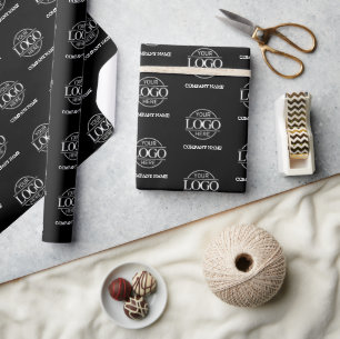 Aangepaste bedrijfsnaam Logo Cadeaupapier