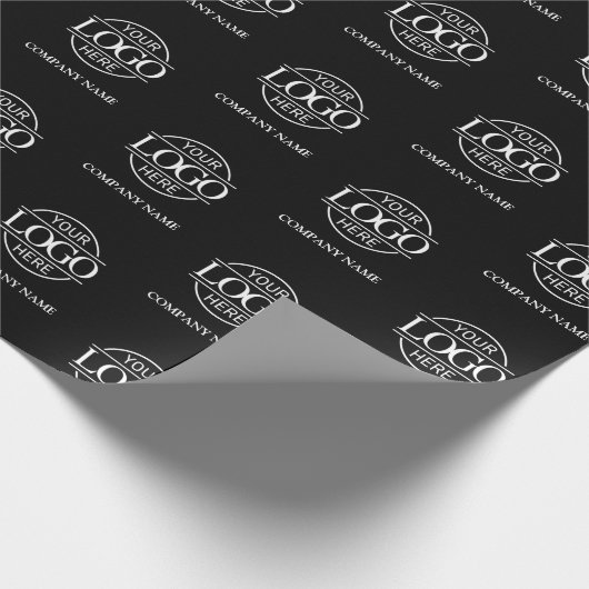 Aangepaste bedrijfsnaam Logo Cadeaupapier (Hoek)