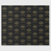 Aangepaste bedrijfsnaam Logo Cadeaupapier (Vlak)