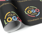 Aangepaste bedrijfsnaam Logo Cadeaupapier (Rol Hoek)