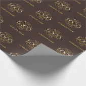 Aangepaste bedrijfsnaam Logo Cadeaupapier (Hoek)