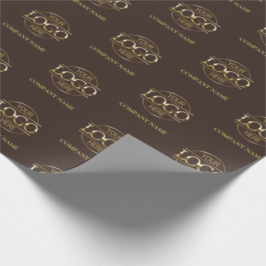 Aangepaste bedrijfsnaam Logo Cadeaupapier (Hoek)