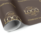 Aangepaste bedrijfsnaam Logo Cadeaupapier (Rol Hoek)