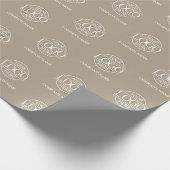 Aangepaste bedrijfsnaam Logo Cadeaupapier (Hoek)