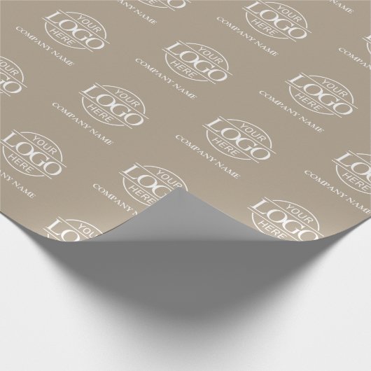 Aangepaste bedrijfsnaam Logo Cadeaupapier (Hoek)