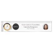 Aangepaste bedrijfsnaam Logo Foto bedrijfsnaam Naambordje (Voorkant)