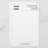 Aangepaste Bedrijfsnaam Logo Info Adres Briefpapie Briefpapier (Voorkant / Achterkant)