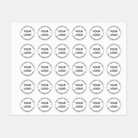 Aangepaste bedrijfsnaam Logo Info Gepersonaliseerd Labels (Vel)