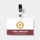 Aangepaste bedrijfsnaam Logo met Metal Clip Badge (Voorkant met clip)