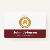 Aangepaste bedrijfsnaam Logo met Metal Clip Badge (Voorkant)