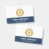 Aangepaste bedrijfsnaam Logo met Metal Clip Badge (Front & Back)