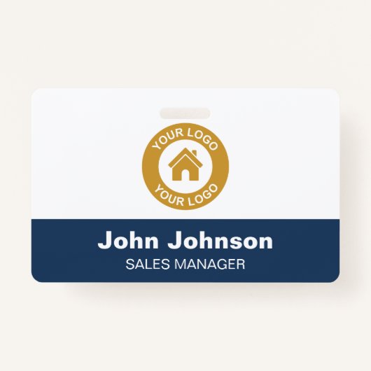 Aangepaste bedrijfsnaam Logo met Metal Clip Badge (Voorkant)