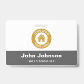 Aangepaste bedrijfsnaam Logo met Metal Clip Badge (Voorkant)