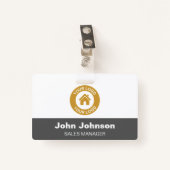 Aangepaste bedrijfsnaam Logo met Metal Clip Badge (Voorkant met clip)