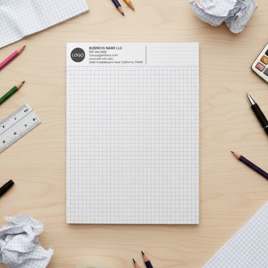 Aangepaste bedrijfsnaam & logo, minimalistisch rui notitieblok